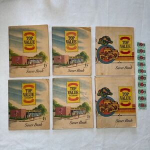 Vintage Top Value Stamps Saver Books Lot, Collectible Coupon‎ Books Americana